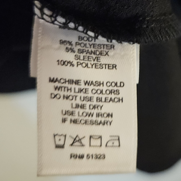 CeCe Lace Sleeve Stretch Crepe Blouse Black 3/4 Sleeves size 2X NWT - Picture 7 of 9